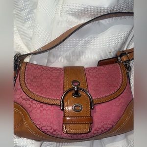 Vintage pink coach purse